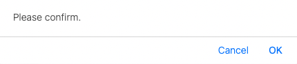 A confirm dialog in Safari
